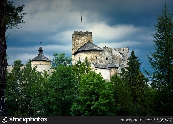 Old castle in the mountians. Castle in Niedzica, Poland.