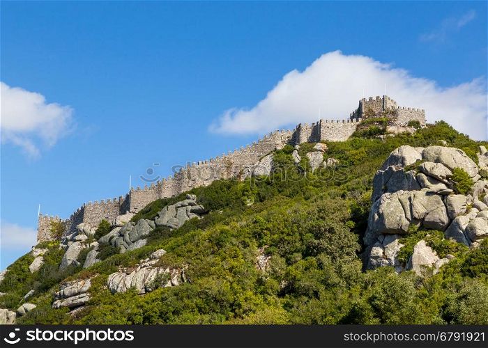 old Castle of the Moors in Sintra, Portugal.