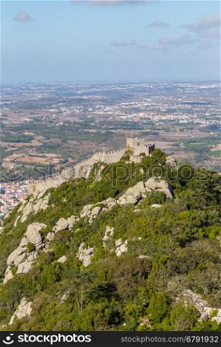 old Castle of the Moors in Sintra, Portugal.
