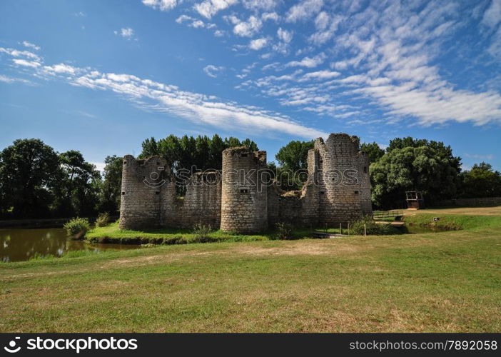 old castle ruin on a summer day