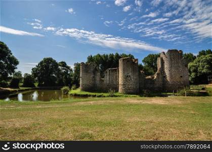old castle ruin on a summer day