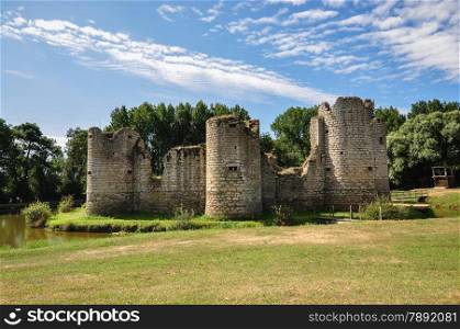 old castle ruin on a summer day