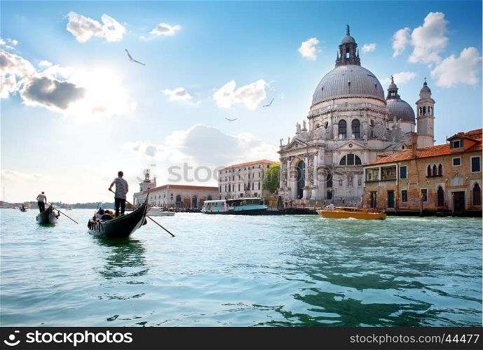 Old cathedral of Santa Maria della Salute in Venice, Italy