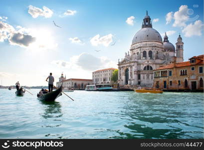 Old cathedral of Santa Maria della Salute in Venice, Italy