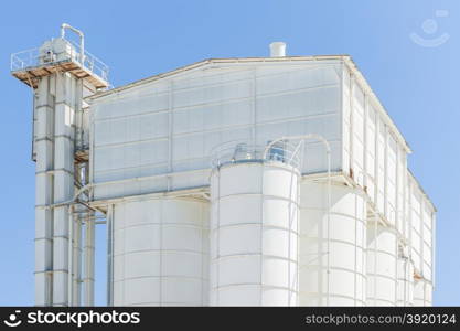 Old cement plant and storage silos