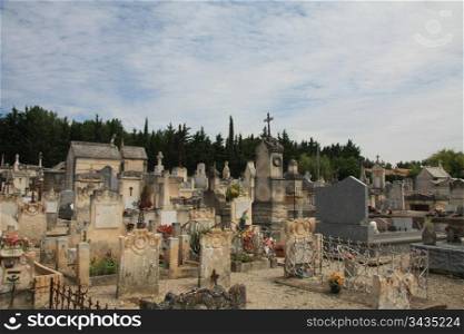 Old cemetery in the Provence, France