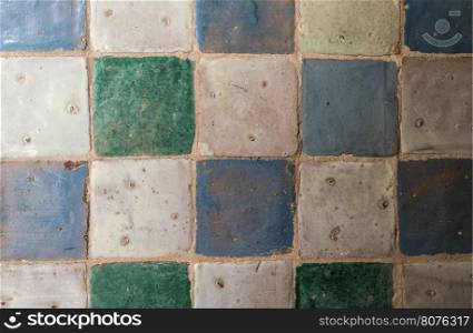Old ceramic mosaics background