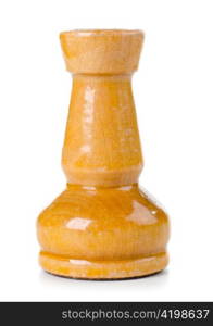 old chess rook cut out from white background