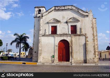 Old church in Campeche, Yucatan, Mexico