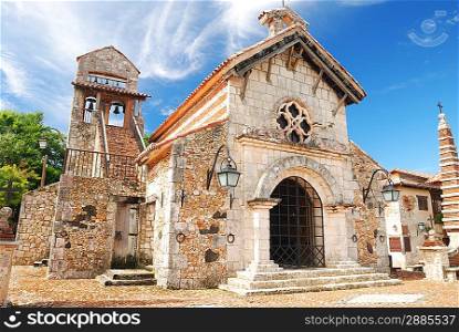 Old church in colonial town