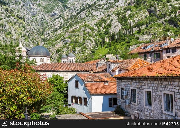 Old church in Kotor in a beautiful summer day, Montenegro
