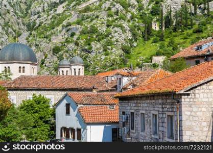Old church in Kotor in a beautiful summer day, Montenegro