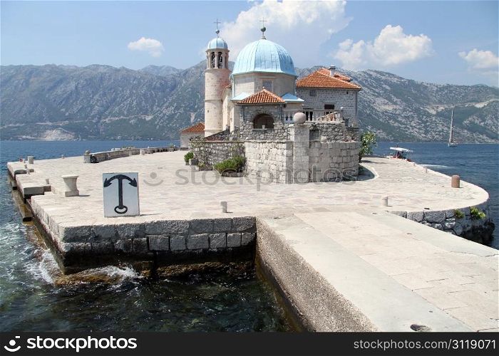 Old church on the island near Perast, Montenegro