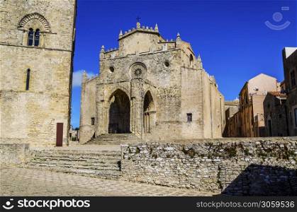 Old church on the outskirts of the city of erice sicily