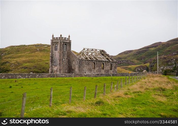 Old church on the Scottish Isle of Islay