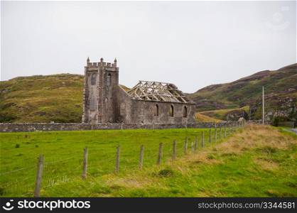 Old church on the Scottish Isle of Islay