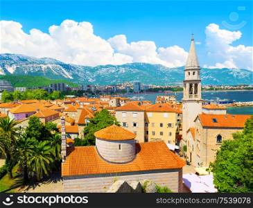 Old city Budva on Adriatic sea, Montenegro. Old city Budva