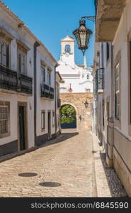 Old city center of Faro, Algarve, Portugal