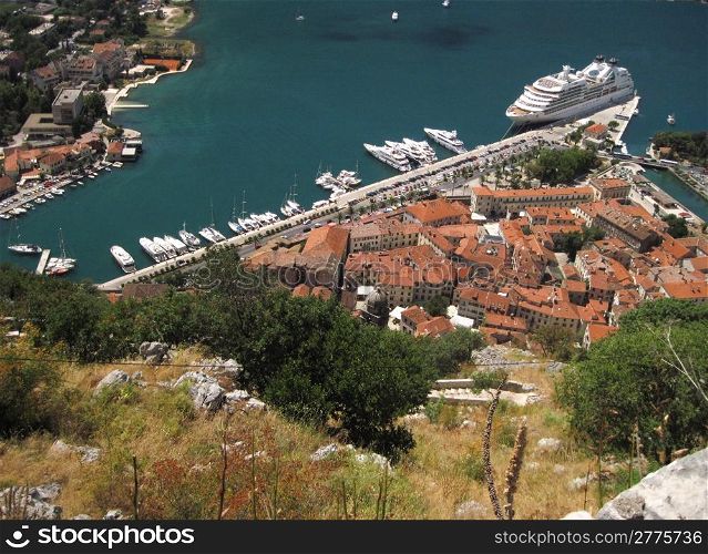 Old city Kotor in Kotor bay Montenegro large view