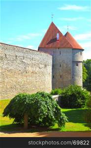 Old city walls of Tallin, Estonia