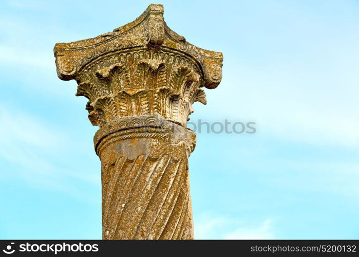 old column in the africa sky history and nature