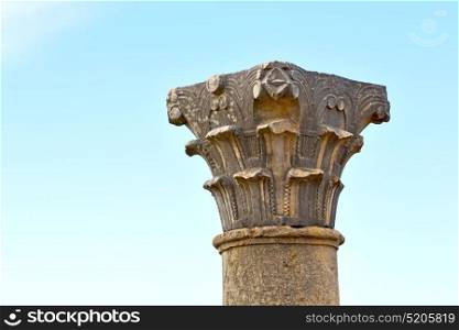 old column in the africa sky history and nature