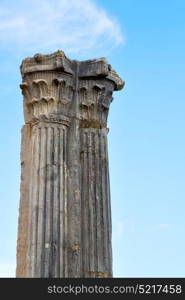 old column in the africa sky history and nature