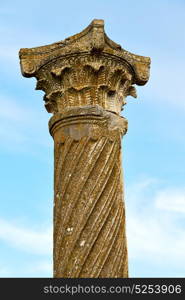 old column in the africa sky history and nature