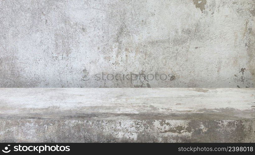 old concrete texture table product display template background with copy space.