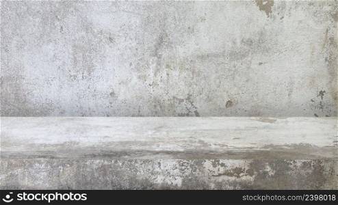 old concrete texture table product display template background with copy space.
