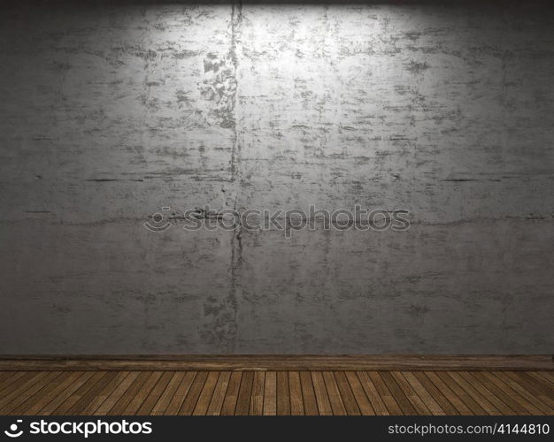 old concrete wall made in 3D graphics