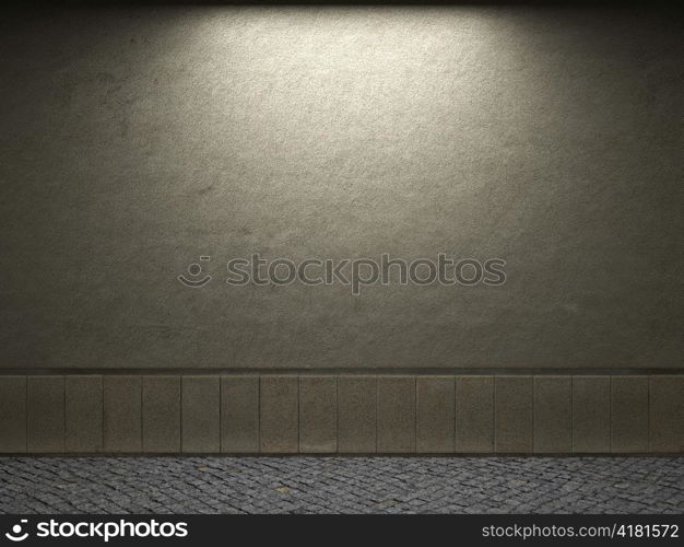 old concrete wall made in 3D graphics