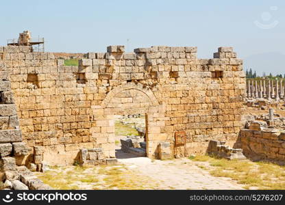 old construction in asia turkey the column and the roman temple