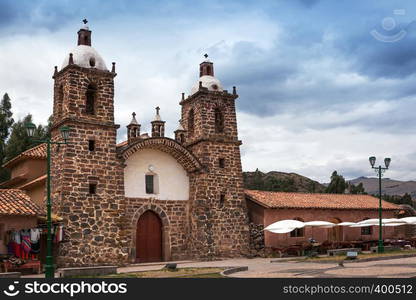 old country church on the sky background