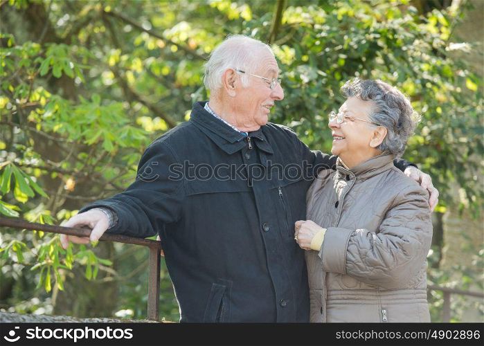 old couple going for a walk
