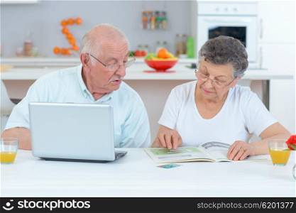 old couple in the kitchen