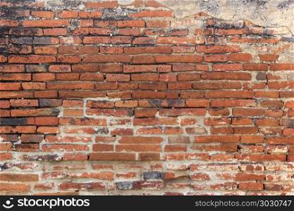 old cracked brick wall as background or texture. old cracked brick wall as background