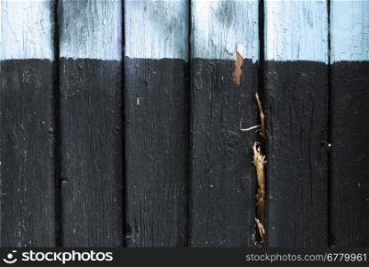 Old cracked paint on old boards. Wooden wall