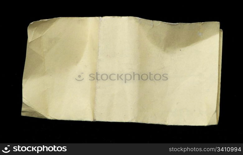 Old crushed blank sheet of paper