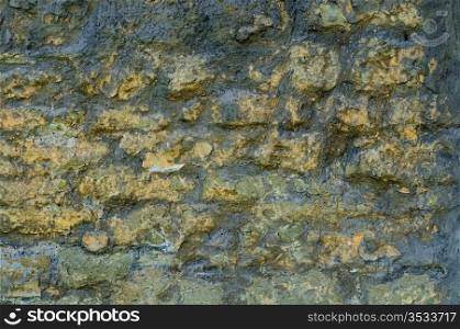 Old damaged brick wall close up. High resolution texture