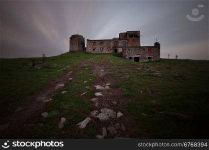 Old dark castle ruins