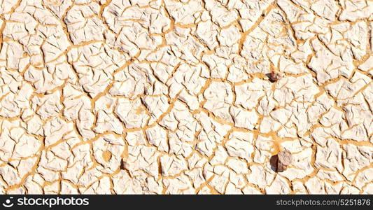 old desert and the abstract cracked sand texture in oman rub al khali