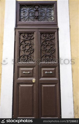 Old door closeup, Rome, Italy