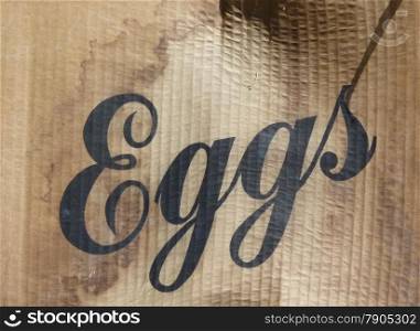 old egg carton box