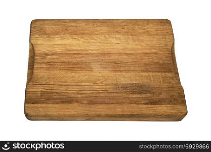 old empty kitchen wooden board isolated on white background