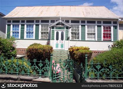 Old English house on the caribean island Grenada