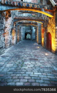 Old european street. Estonia, Tallinn