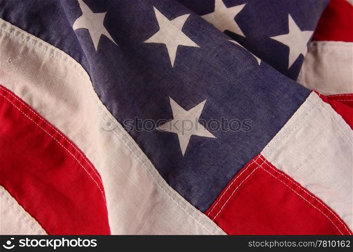 old fabric U.S. flag