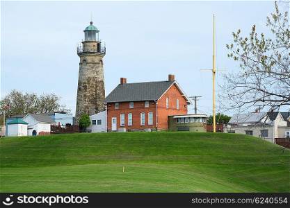 Old Fairport Harbor Lighthouse, built in 1825, Lake Erie, Ohio, USA
