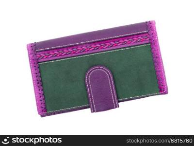 Old fashioned wallet on a white background